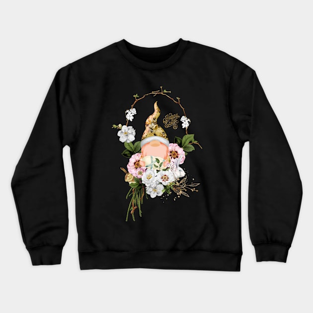 Easter time, cute gnome with eggs and flowers Crewneck Sweatshirt by Nicky2342